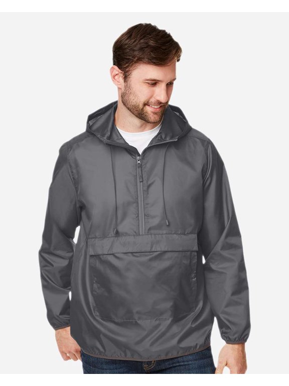 TT77 Unisex Zone Protect Packable Anorak Jacket-Sport Graphite-XL