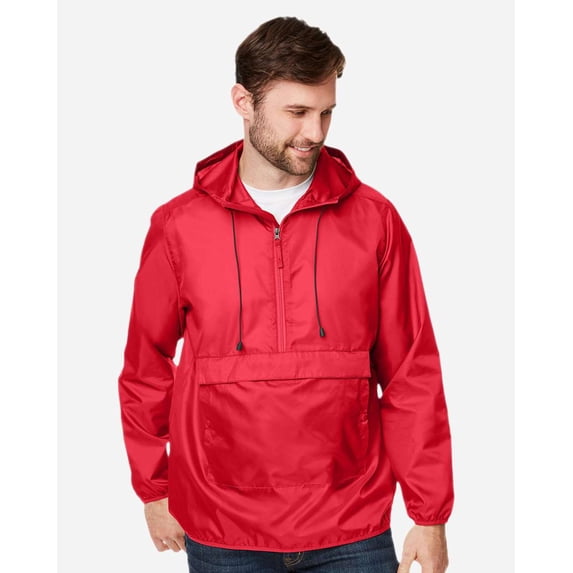 Team 365 TT77 Unisex Zone Protect Packable Anorak Jacket-Sport Red-S