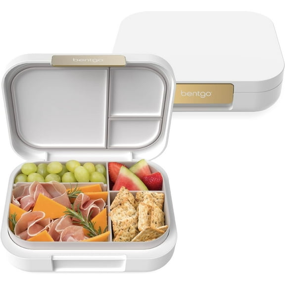 Modern - Adult & Teen Bento Lunch Box; 3-4 Compartments, Leak-Resistant, 5.5 Cup Capacity/44 fl oz, Improved Locking Clips, Reusable, BPA-Free, Dishwasher/Microwave Safe Tray (Dark Gray)