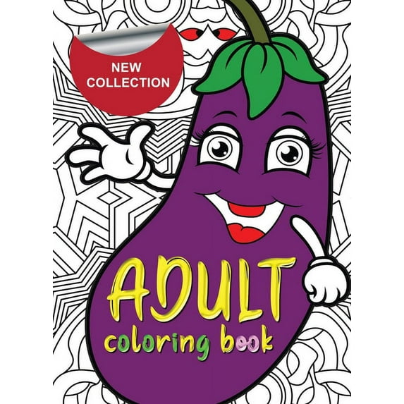Adult coloring book : Amazing coloring book for adults with fish, fruits and vegetables it patterns for relaxation (Hardcover)