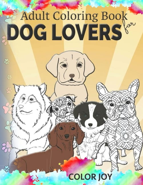 Dog Lover Coloring Book Page PDF, Adult Coloring Page, Instant