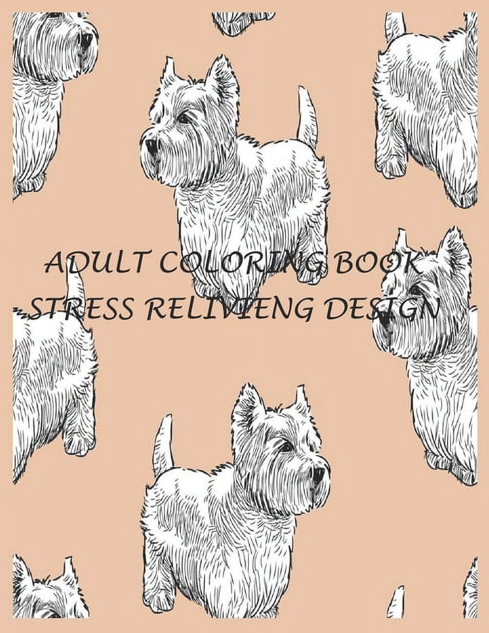 Adult coloring book stress relivieng design: An adult coloring book with lion, elefhant, horse, bear, got, cow, bird and many more. Animal coloring book for adult meditation, reluxation & happiness. (