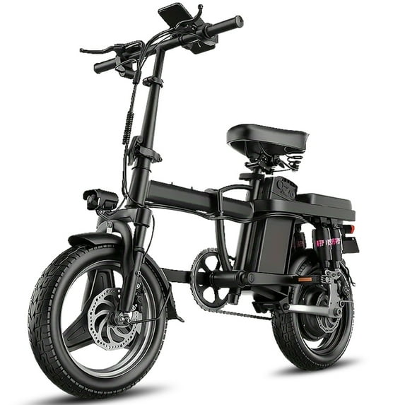YRSG Folding Electric Bicycles For Adults Urban Commuter Motor Peak 500W 28MPH Fast Foldable Electric Bikes UL2849,Black
