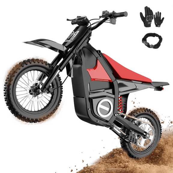Adult electric off-road motorcycle, 4500-watt electric motorcycle with a maximum speed of 38 mph, equipped with a 48V 23Ah battery and a cruising range of over 100 miles, fitted with 20-inch widened