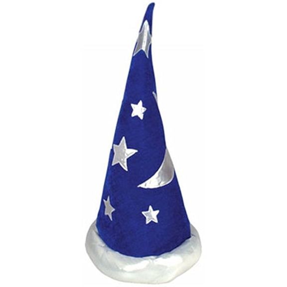 Adult or Child Blue and Silver Wizard Hat or Merlin Hat One Size Fits Most