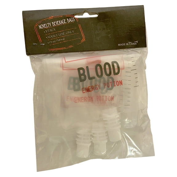 Adult's Beverage Doctor Blood Bags Drink Shot Costume Accessory