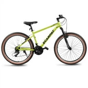 26" Mountain Bike for Adult, Bicycle with Carbon Steel Frame, 21 Speeds, Green