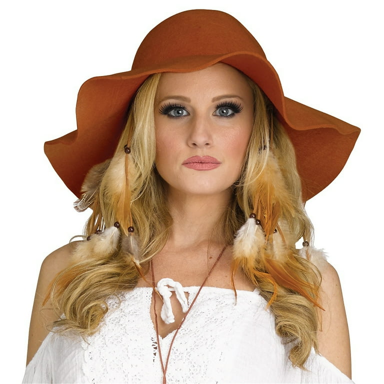 Walmart Adult's Brown 60's Hippie Floppy Hat, Summertime Gardening
