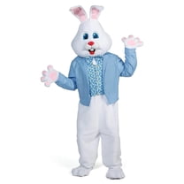 Adult Professional Easter Bunny Costume with Blue Jacket & Vest