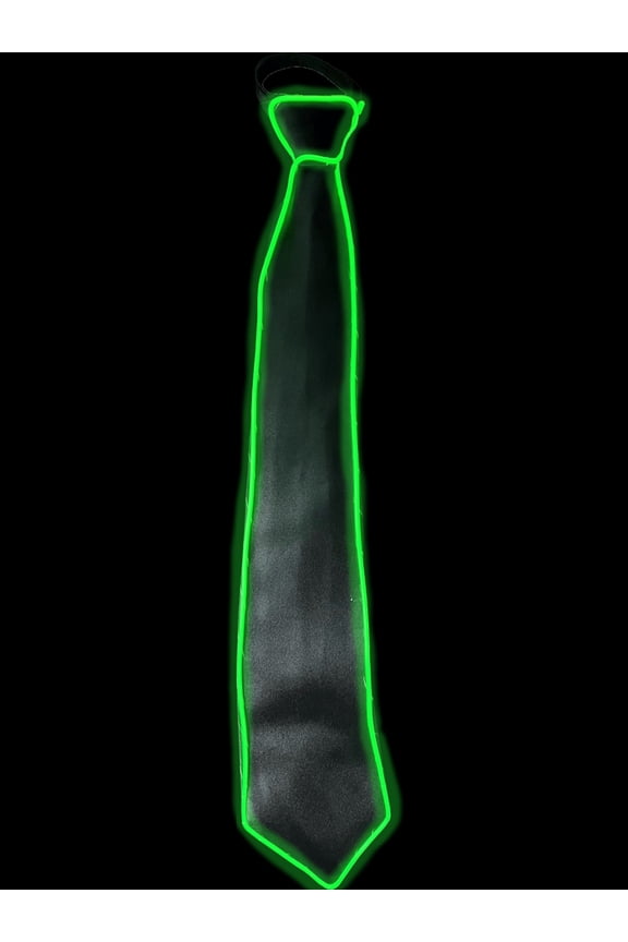 Adult's Lime Green Lite Up Neck Tie Costume Accessory