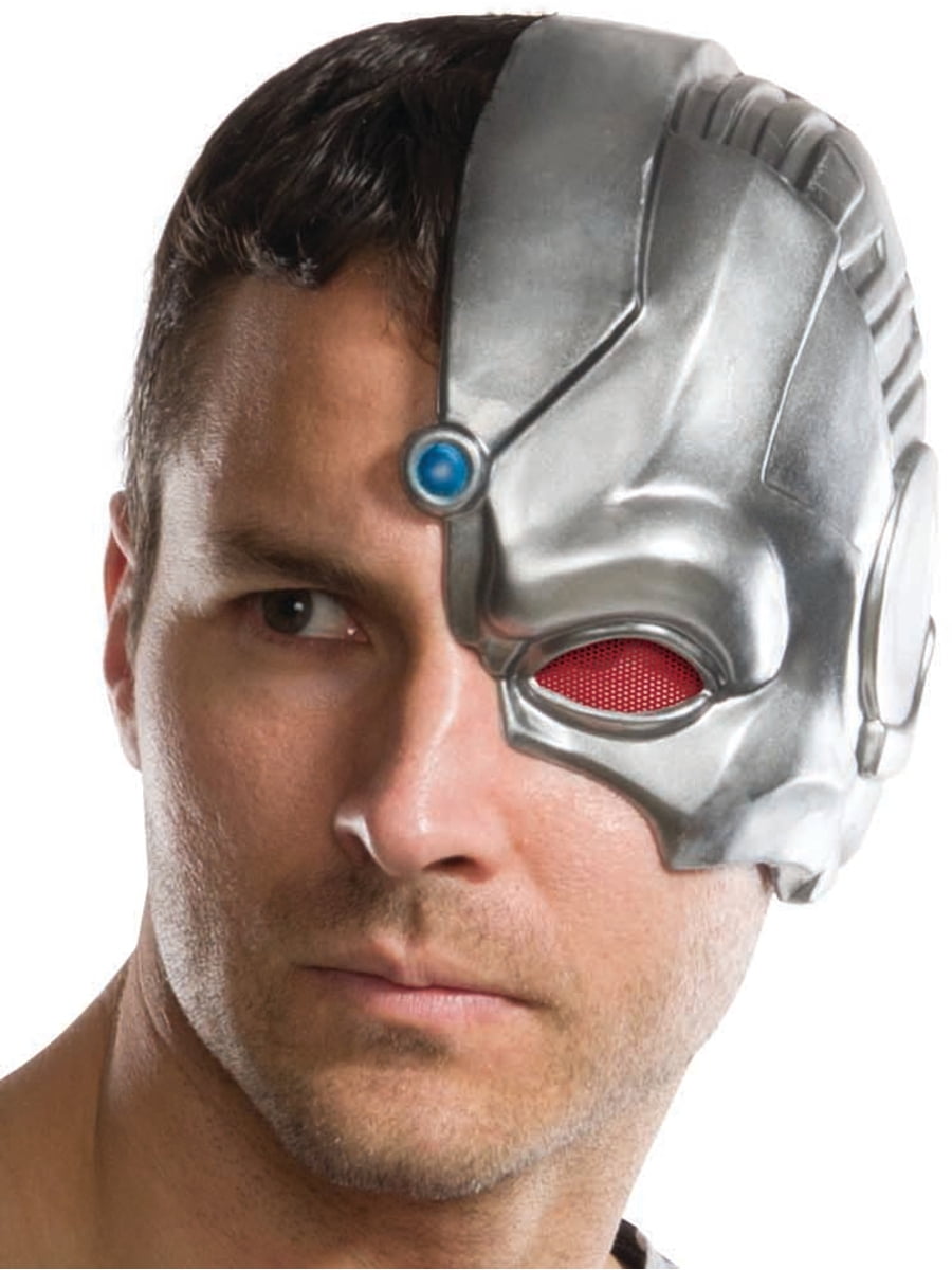 Adult's Mens Justice League Cyborg 1/2 Mask Costume Accessory - Walmart.com