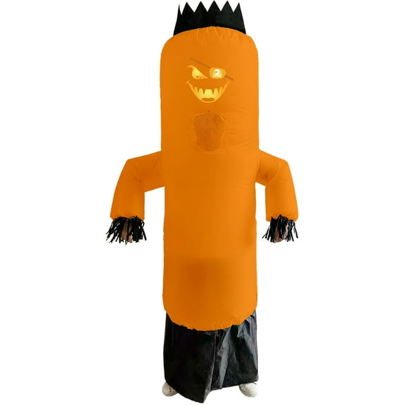 Adult's Orange Inflatable Create A Face Air Dancer Costume