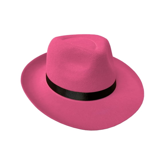 Adult's Pink 20s Gangster Fedora Hat Costume Accessory