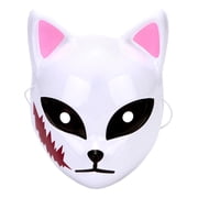 Adults Pink Ear Anime Cat Slayer Mask Costume Accessory