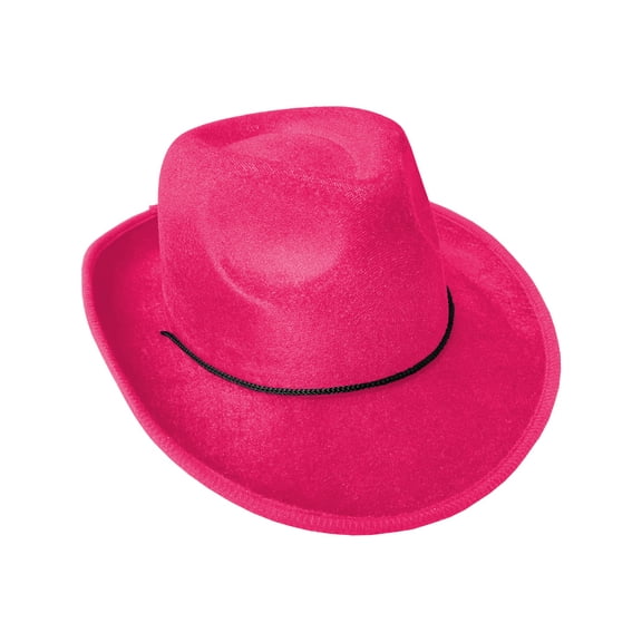 Adult's Pink Velvet Gangster Cowboy Hat Costume Accessory