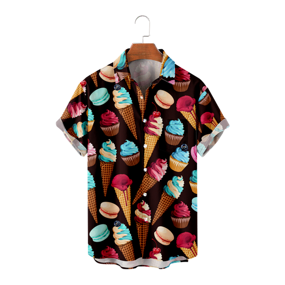 Adult's Shirt Food Graphic Prints Super Cool Classics Art Print Summer Shirt for Men Women for Sports and Travel