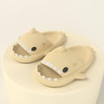 thumbnail image 1 of Adult's Slippers Indoor Outdoor Funny Shark Cartoon, 1 of 11