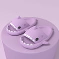 thumbnail image 1 of Adult's Slippers Indoor Outdoor Funny Shark Cartoon, 1 of 11