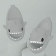 thumbnail image 1 of Adult's Slippers Indoor Outdoor Funny Shark Cartoon, 1 of 11