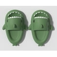 thumbnail image 1 of Adult's Slippers Indoor Outdoor Funny Shark Cartoon, 1 of 11