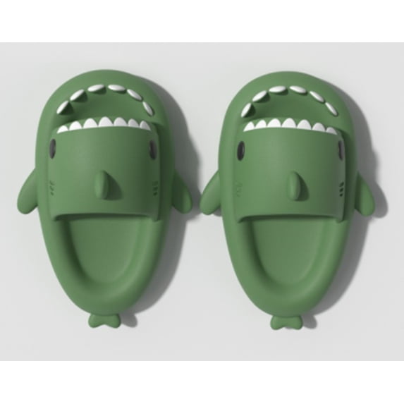 Adult's Slippers Indoor Outdoor Funny Shark Cartoon