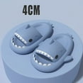 thumbnail image 1 of Adult's Slippers Indoor Outdoor Funny Shark Cartoon, 1 of 11