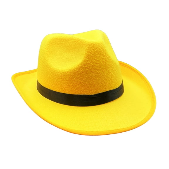 Adult's Yellow 20s Gangster Fedora Hat Costume Accessory