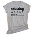 thumbnail image 1 of Adulting Difficult Would Not Recommend Shirt, Unisex Women's Men's Shirt, Adulting Adultish Immature Shirt, Heather Gray, Large, 1 of 6