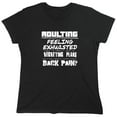 thumbnail image 1 of Adulting Feeling Exhuasted Sarcastic Humor Novelty Funny Women's Casual Tees, 1 of 3