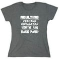thumbnail image 1 of Adulting Feeling Exhuasted Sarcastic Humor Novelty Funny Women's Casual Tees, 1 of 3