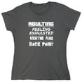 thumbnail image 1 of Adulting Feeling Exhuasted Sarcastic Humor Novelty Funny Women's Casual Tees, 1 of 3