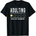 thumbnail image 1 of Adulting Would Not Recommend Funny Sayings One Star Adulting T-Shirt, 1 of 3