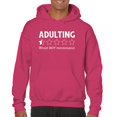 thumbnail image 1 of Adulting Would Not Recommend Sweatshirt Funny Adult Life is Hard Review Humor Parenting 18th Birthday Gen X Hoodie, 1 of 7