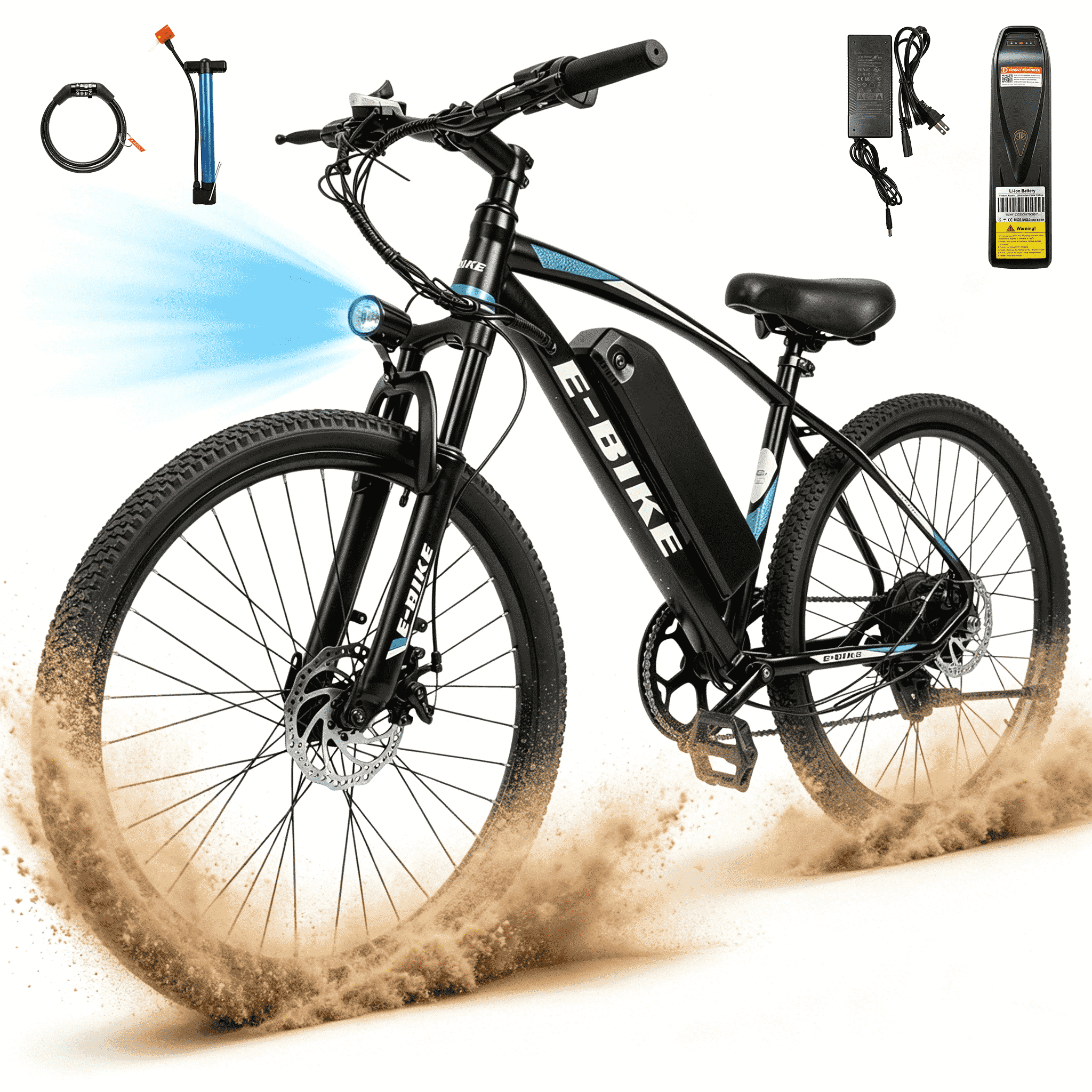 Adults 20MPH Electric Mountain Bicycles,500W Peak 749W Motor, 40 Miles Range,26" Commuting E bike with 432Wh Removable Battery,7 Speeds,UL2849 Certified
