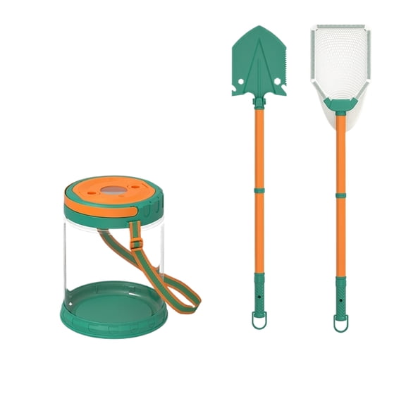 Adults Beach Exploration Set with Shovel Net and Observation Bucket for Sand and Water Activity Outdoor Activities