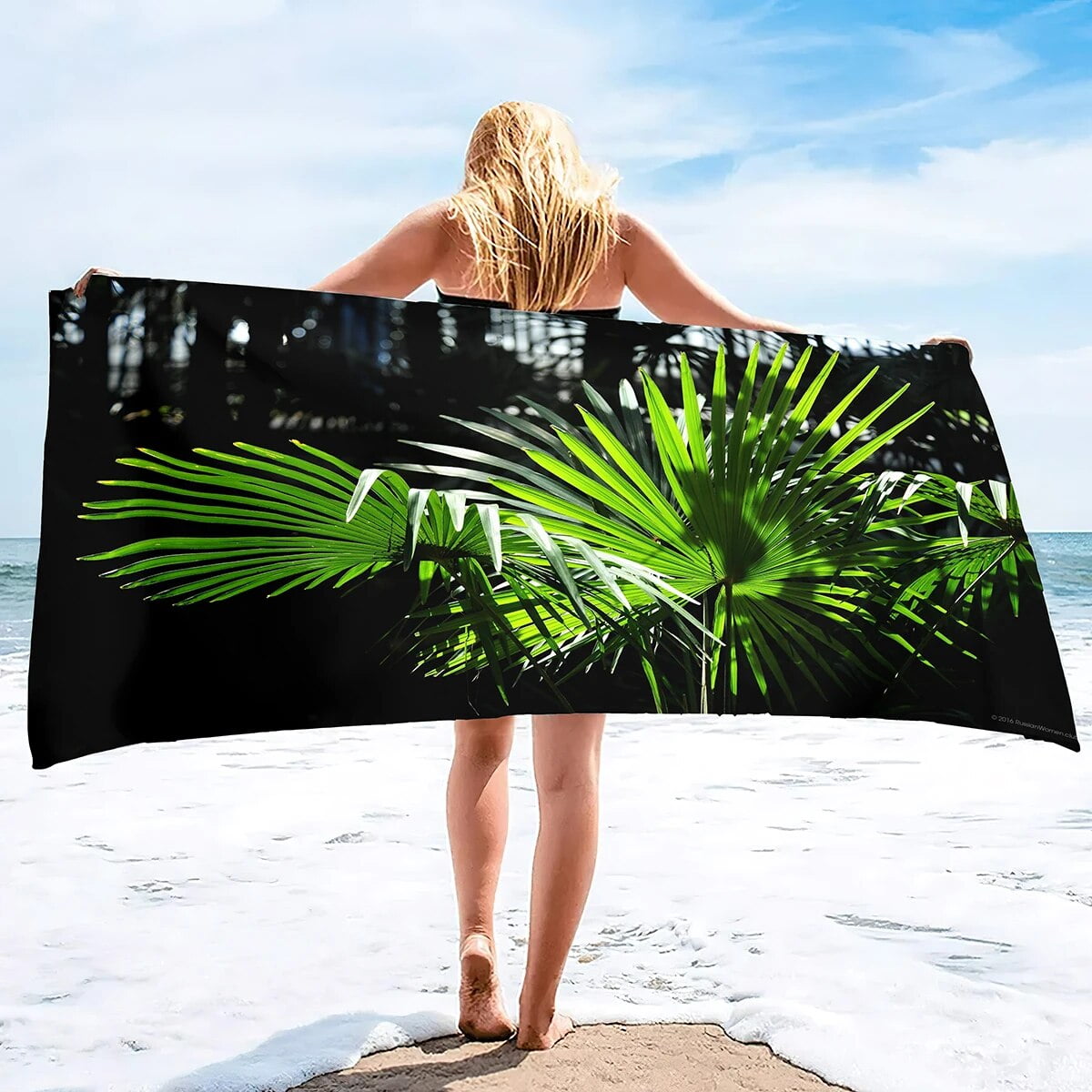 Adults Beach Towels Women Sand Free Palm Beach Towels Quick Dry Large ...
