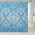 thumbnail image 1 of Adults Blue Vintage Damask Floral Shower Curtain Oriental Antique Bathroom Shower Curtain Set 72"x80" Gothic Bohemia Boho Floral Bath Curtain Bohemian Exotic Bathroom Accessories, 1 of 5