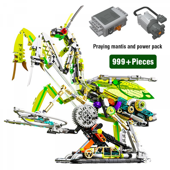 Adults Building Set Animal Mechanical Mantis Building Block Kit, 999Pieces Micro Bricks Educational Construction Toy for Collection & Kids Gifts