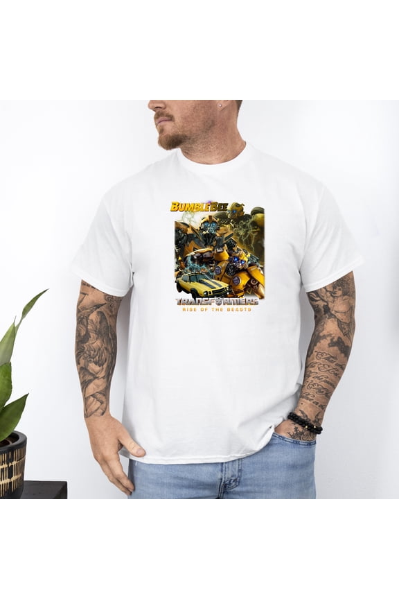 Adults Bumblebee Autobot From Transformers Movie Fan Graphic T-Shirt Unisex, for men & women, up to size 5XL