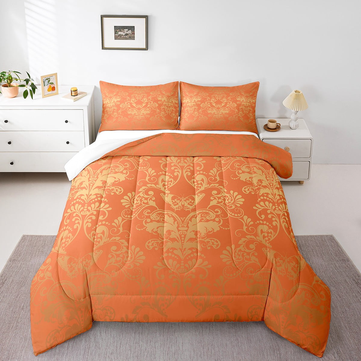 Adults Damask Gothic Bedding Set Antique Victorian Comforter Set Twin