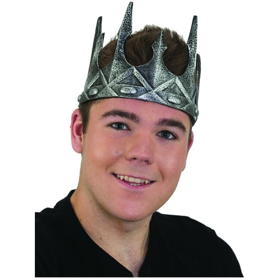 Adults Dark Royalty Evil Medieval Queen Silver Crown Costume Accessory