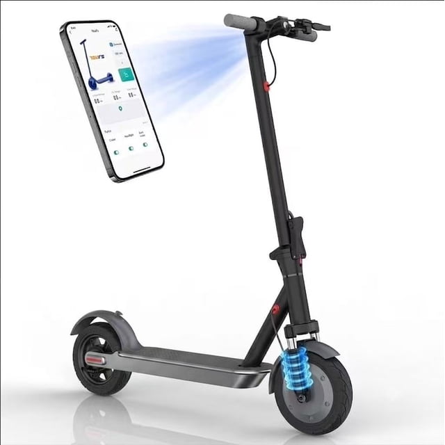 Adults Electric Motorized Scooter for Teens,Foldable 10" Solid Tires,Fast 19 mph,Long Range,350W Commuter E Scooter,Dual Suspension