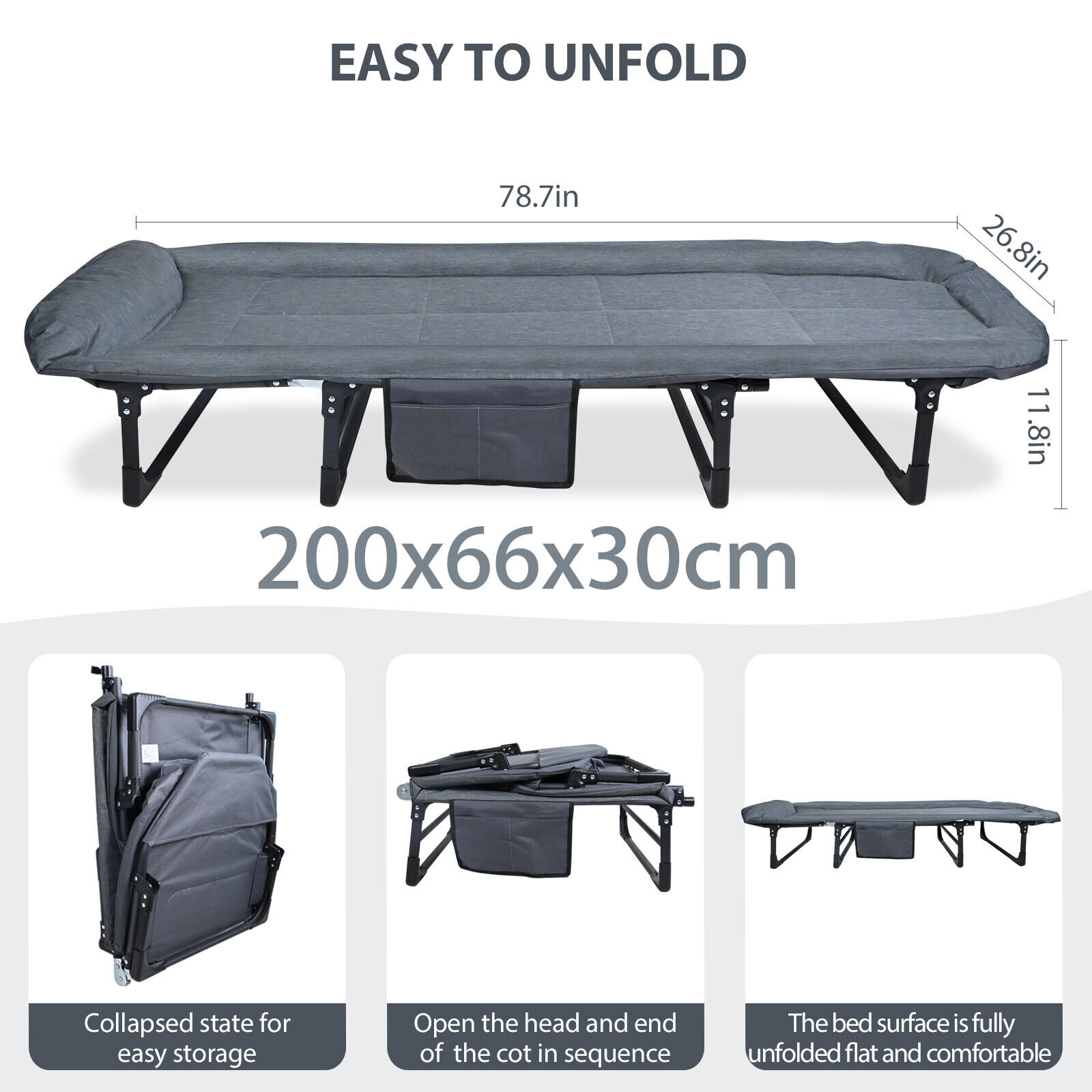 Adults Folding Sleeping Cot Guest Bed Heavy Duty Sun Lounger Cots