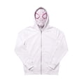 thumbnail image 1 of Adults Full Zip Up Mask Hoodie Sweatshirt Spiderweb Graphic Print Activewear Casual Superhero Cosplay Jacket Wear, 1 of 2