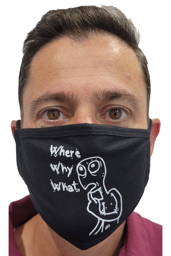 Adults Fun Screen Print Face Masks Double Layers Reusable Washable