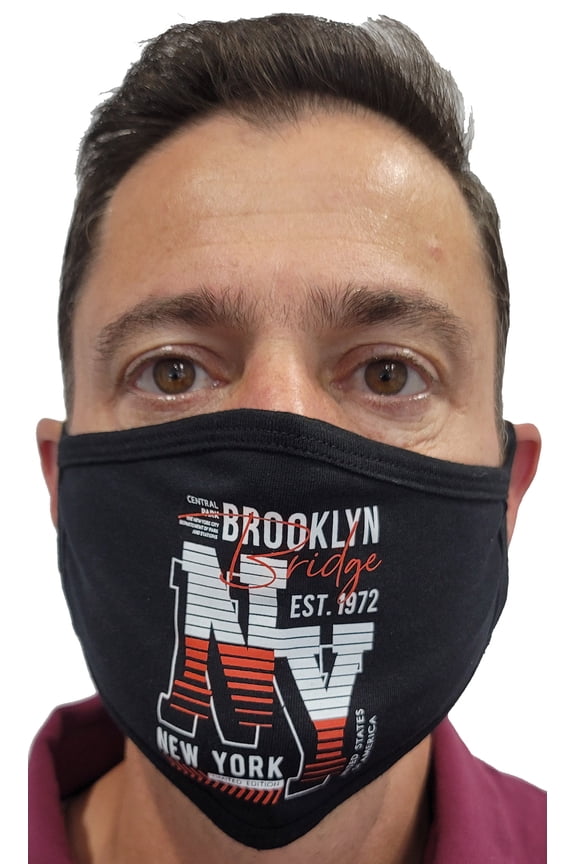 Adults Fun Screen Print Face Masks Double Layers Reusable Washable