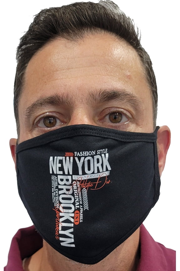 Adults Fun Screen Print Face Masks Double Layers Reusable Washable