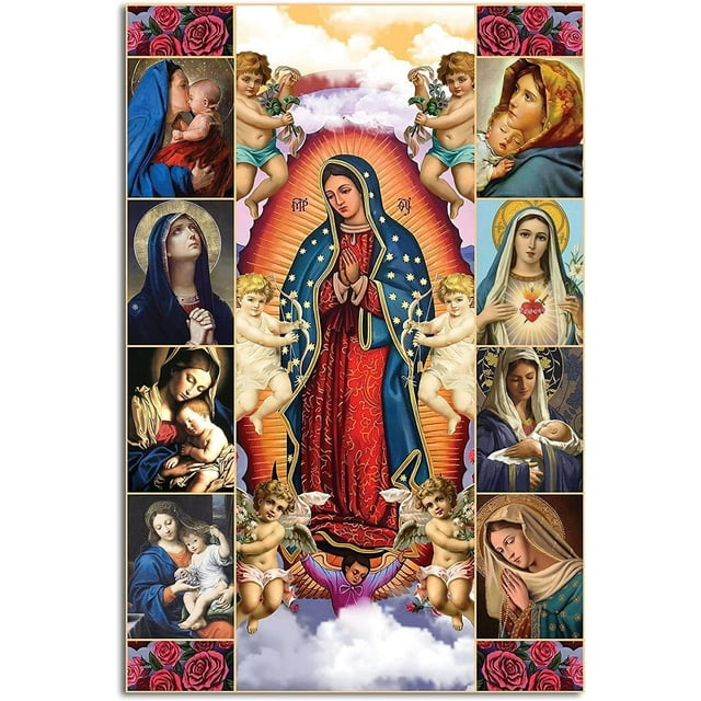 Adults Kids 1000 Pieces Jigsaw Puzzle Our Lady Of Guadalupe Virgen De 