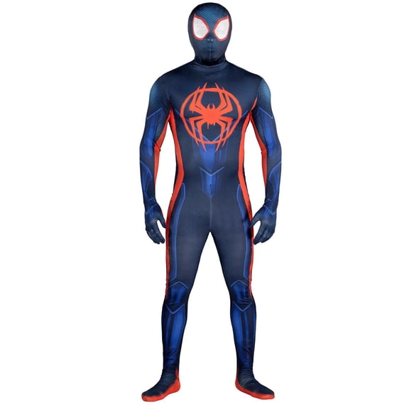 Adults Marvels Miles Morales Spider-Man Zentai Suit Costume - Medium