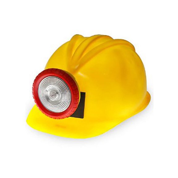 Adults New Plastic Construction Helmet With Light Hard Hat Costume Accessory